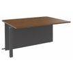 Burocean Ola - Componente de escritorio de recepción - rectangular - nogal - carbón base