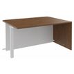 Burocean Ola - Componente de escritorio de recepción - rectangular - nogal - blanco perla base