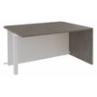 Burocean Ola - Componente de escritorio de recepción - rectangular - roble gris - blanco perla base