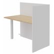 Burocean Ola - Componente de escritorio de recepción - rectangular - roble claro - blanco perla base