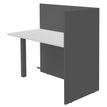 Burocean Ola - Componente de escritorio de recepción - rectangular - blanco perla - carbón base