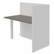 Burocean Ola - Componente de escritorio de recepción - rectangular - roble gris - blanco perla base