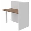 Burocean Ola - Componente de escritorio de recepción - rectangular - nogal - blanco perla base