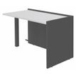 Burocean Ola - Componente de escritorio de recepción - rectangular - blanco perla - carbón base