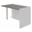 Burocean Ola - Componente de escritorio de recepción - rectangular - roble gris - blanco perla base