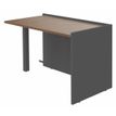 Burocean Ola - Componente de escritorio de recepción - rectangular - nogal - carbón base