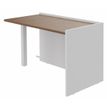 Burocean Ola - Componente de escritorio de recepción - rectangular - nogal - blanco perla base