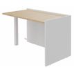 Burocean Ola - Componente de escritorio de recepción - rectangular - roble claro - blanco perla base