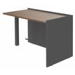 Burocean Ola - Componente de escritorio de recepción - rectangular - nogal - carbón base