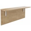Burocean Ola - Receptionist desk shelf - rectangular - roble claro - blanco perla base
