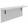 Burocean Ola - Receptionist desk shelf - rectangular - blanco perla - carbón base