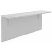 Burocean Ola - Receptionist desk shelf - rectangular - blanco perla - blanco perla base