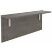 Burocean Ola - Receptionist desk shelf - rectangular - roble gris - blanco perla base