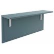 Burocean Ola - Receptionist desk shelf - rectangular - arcilla azul - blanco perla base
