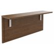 Burocean Ola - Receptionist desk shelf - rectangular - nogal - blanco perla base