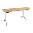 Burocean - Flip-down table - móvil - right corner - roble claro - blanco base