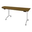 Burocean Réunion - Flip top table - móvil - rectangular - nogal - blanco base