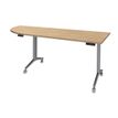 Burocean - Flip-down table - móvil - left corner - roble claro - aluminio base