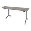 Burocean - Flip-down table - móvil - left corner - roble gris - aluminio base