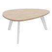 Burocean - Mesa para café - pebble - roble claro - blanco base