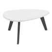Burocean - Mesa para café - pebble - blanco perla - carbón base
