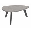 Burocean - Mesa para café - pebble - roble gris - carbón base