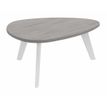 Burocean - Mesa para café - pebble - roble gris - blanco base