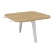 Burocean Ilo - Extension shelf - cuadrado - roble claro - blanco base