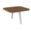 Burocean Ilo - Extension shelf - cuadrado - nogal - blanco base