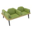 Burocean Ilo - Bench - 4 seats - reposabrazos - tejido, combustion modified high resilience foam (CMHR)