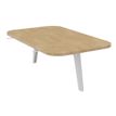Burocean Ilo - Extension shelf - rectangular - roble claro - blanco base
