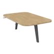 Burocean Ilo - Extension shelf - rectangular - roble claro - carbón base
