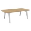 Burocean Ilo - Mesa - rectangular - roble claro - blanco base