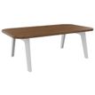 Burocean Ilo - Mesa - rectangular - roble claro - blanco base