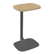 Burocean Ilo - Pedestal escritorio - rectangular - roble claro - carbón base