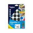 APLI-Agipa - Mate - adhesivo permanente - negro - 30 mm de diámetro 240 etiqueta(s) (10 hoja(s) x 24) envelope with eurohole - etiquetas para usos múltiples