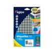 APLI-Agipa - Mate - adhesivo permanente - negro - 8 mm de diámetro 2940 etiqueta(s) (10 hoja(s) x 294) envelope with eurohole - etiquetas para usos múltiples