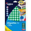 APLI-Agipa - Adhesivo permanente - verde - 15 mm de diámetro 960 etiqueta(s) (10 hoja(s) x 96) etiquetas