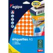 APLI-Agipa - Adhesivo permanente - naranja - 15 mm de diámetro 960 etiqueta(s) (10 hoja(s) x 96) etiquetas