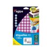 APLI-Agipa - Mate - adhesivo permanente - púrpura - 15 mm de diámetro 960 etiqueta(s) (10 hoja(s) x 96) envelope with eurohole - etiquetas para usos múltiples