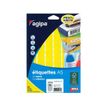 APLI-Agipa - Mate - adhesivo permanente - amarillo - 16 x 22 mm 720 etiqueta(s) (10 hoja(s) x 72) envelope with eurohole - etiquetas para usos múltiples