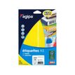 APLI-Agipa - Mate - adhesivo permanente - amarillo - 32 x 70 mm 120 etiqueta(s) (10 hoja(s) x 12) envelope with eurohole - etiquetas para usos múltiples