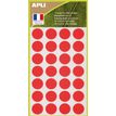 APLI - Colored labels - 15 mm de diámetro - rojo (paquete de 168)