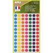 APLI - Colored labels - 8 mm diameter - redondo - surtido (paquete de 385)