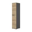 Gautier office CONNEXION - Column unit - high - 4 baldas - structured oak
