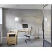 Gautier office ABSOLU - Escritorio - plain white, structured oak - stained, varnished solid ash base