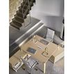3483600872685-Bureau partagé avec 2 retours ABSOLU - 160 cm - Pieds bois - Chêne structuré-P_405137473_2-1