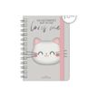 LEGAMI - Diario semanal - 2024 - vista de la semana - encuadernado de alambre - large - 150 x 210 mm - 144 páginas - blanco - kitty