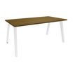 Burocean Steely - Escritorio - rectangular - nogal - blanco base