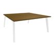 Burocean Steely - Componente de escritorio - rectangular - nogal - negro base